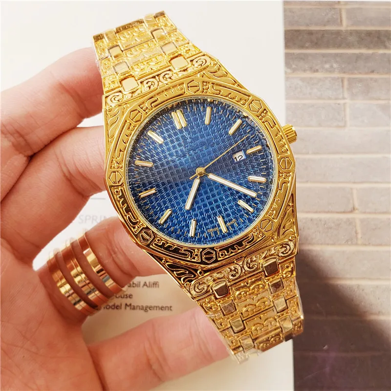 Relogio masculino men's watch luxury wist fashion flower carving dial calendar Bracklet folding buckle Master quartz men's watch
Relogio masculino men's watch luxury wist fashion flower carving dial calendar Bracklet folding buckle Master quartz men's watch