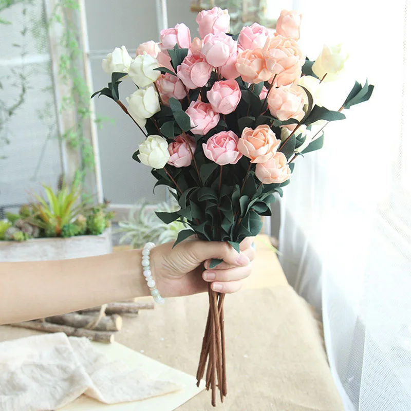 1 Bunch 6 Heads PE Artificial Roses Flower Home Hotel Wedding Party Flowers Hand Bouquet Luxury Floral Decor Plastic Flowers
1 Bunch 6 Heads PE Artificial Roses Flower Home Hotel Wedding Party Flowers Hand Bouquet Luxury Floral Decor Plastic Flowers