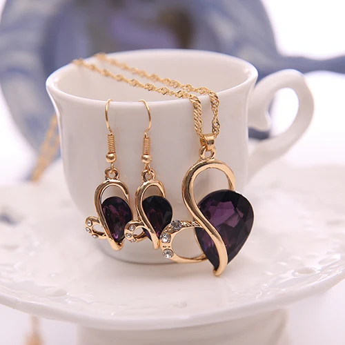 Love Heart Dangle Earrings with Stone Pendants Necklaces Costume Jewelry Sets for Women Jewellery 2017 Christmas New Year Gifts
Love Heart Dangle Earrings with Stone Pendants Necklaces Costume Jewelry Sets for Women Jewellery 2017 Christmas New Year Gifts
