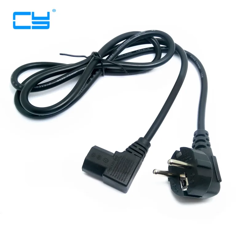 1.5M/5FT C13 IEC Kettle 90 right angle Degree to European 2 pin Round AC EU Plug Power Cable Lead Cord PC 150CM
1.5M/5FT C13 IEC Kettle 90 right angle Degree to European 2 pin Round AC EU Plug Power Cable Lead Cord PC 150CM