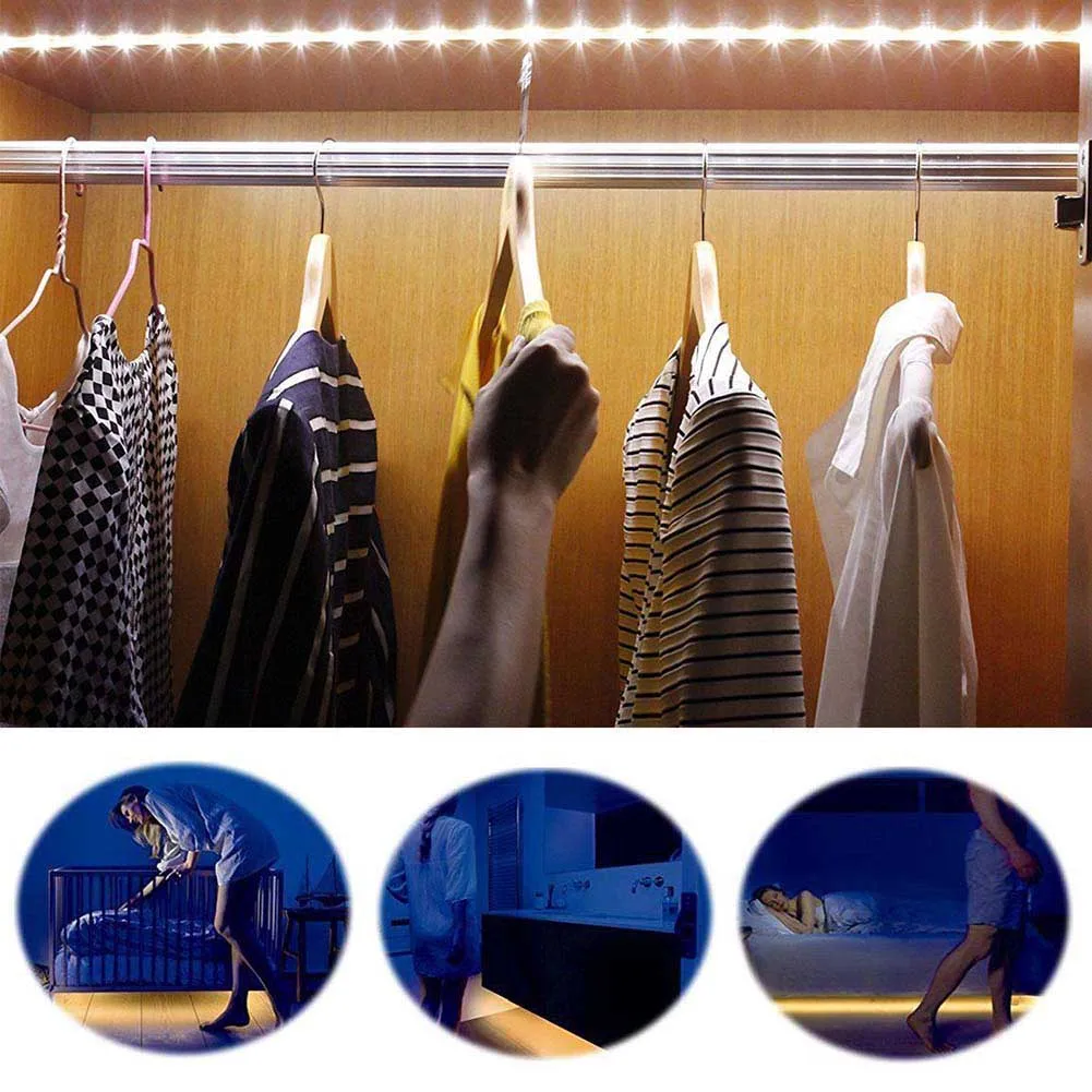 LED Flexible Strip Sensor Night Light Human Body Induction Nightlight LED Strip Bed Night HVR88
LED Flexible Strip Sensor Night Light Human Body Induction Nightlight LED Strip Bed Night HVR88