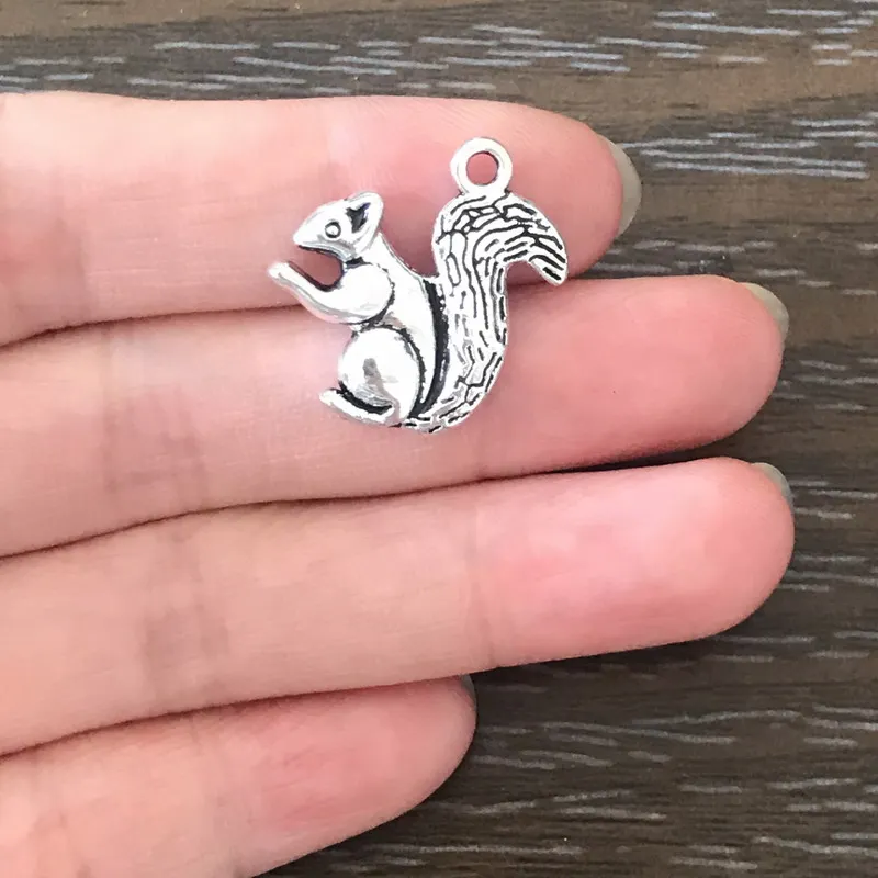 

12PCS DIY Jewelry Making Squirrel Charms Zinc Alloy Squirrel Pendant for Charm Bracelets Necklaces Earrings Zipper Pulls