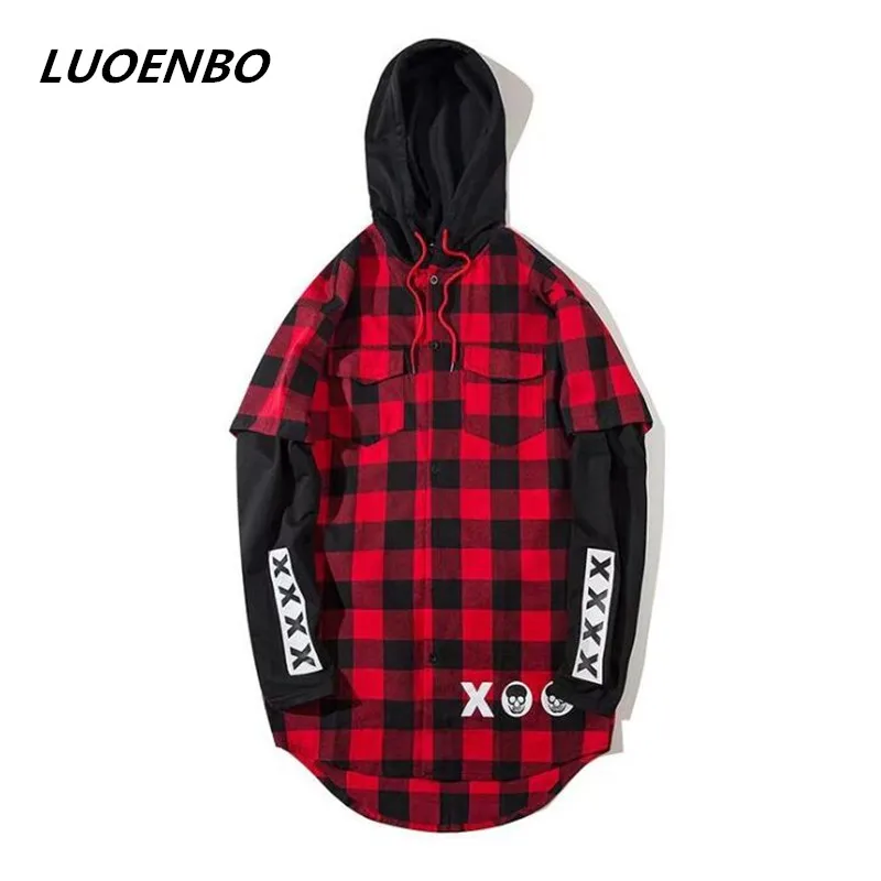 printed Flannel plaid round Bottom with Man's shirt 2018winter red Hoodie gray patchwork Fake Two piece Set head cap Men's shirt
printed Flannel plaid round Bottom with Man's shirt 2018winter red Hoodie gray patchwork Fake Two piece Set head cap Men's shirt