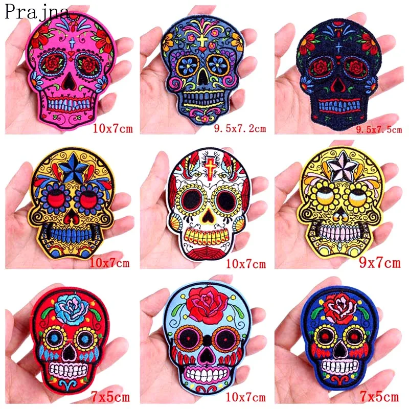 Prajna Cross Skull Patch Punk Rock Hippie Bob Marley Patch Iron On Biker Patches Cheap Embroidered Patches For Clothes Badge DIY
Prajna Cross Skull Patch Punk Rock Hippie Bob Marley Patch Iron On Biker Patches Cheap Embroidered Patches For Clothes Badge DIY
