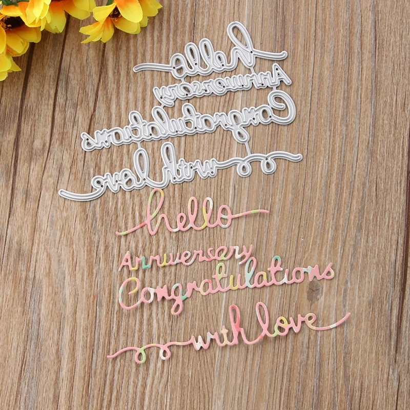 Love Hello Congratulation Metal Cutting Dies For DIY Scrapbooking Photo Album Paper Cards Decorative Crafts Embossing Die Cuts
Love Hello Congratulation Metal Cutting Dies For DIY Scrapbooking Photo Album Paper Cards Decorative Crafts Embossing Die Cuts