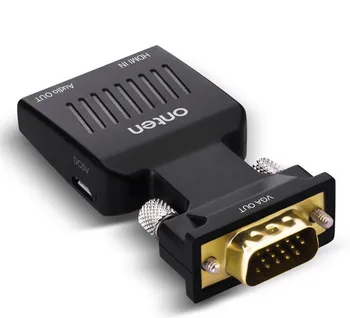 ONTEN HDMI to VGA Adapter Female To Male Converter 1080P Digital to Analog with Audio Out For PC Laptop Tablet to TV / Projector
ONTEN HDMI to VGA Adapter Female To Male Converter 1080P Digital to Analog with Audio Out For PC Laptop Tablet to TV / Projector