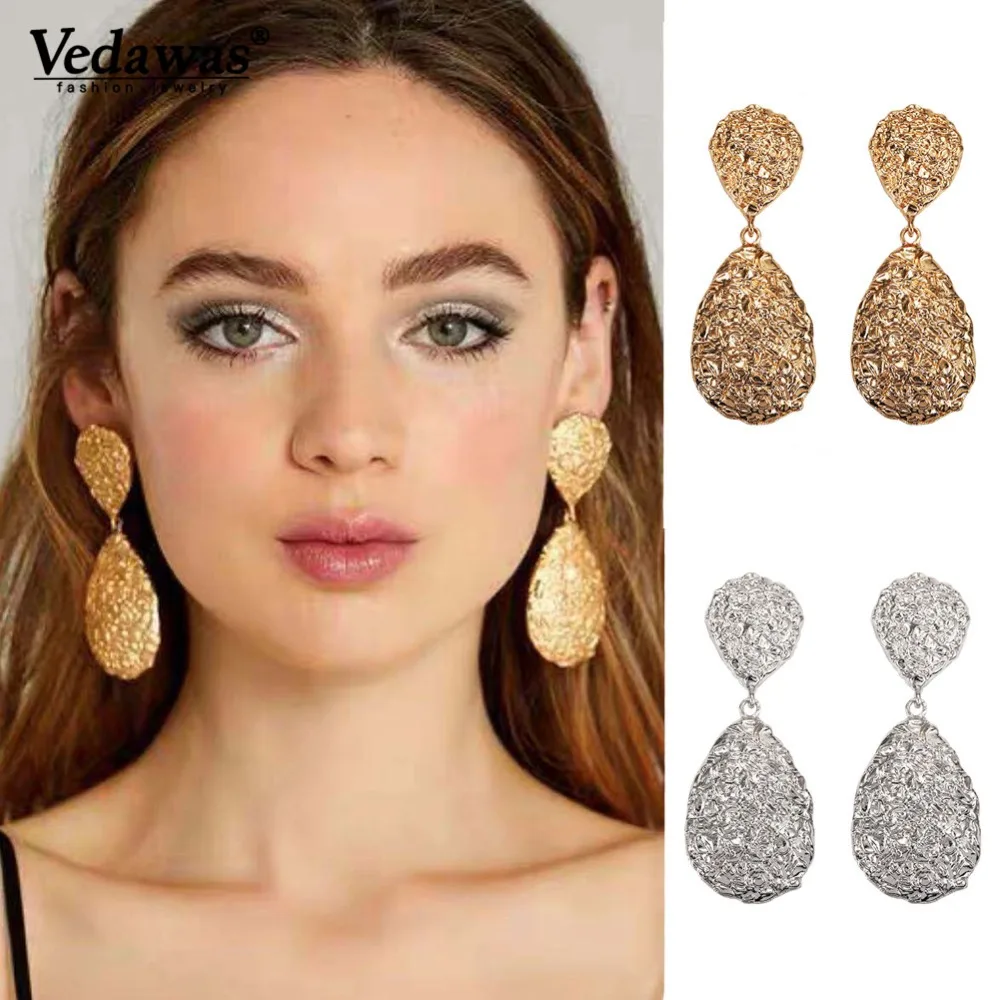 Vedawas Gold Color Metal Drop Earrings Dangle Water Drop Earrings Women Female Bijoux Wholesale Big Statement Jewelry xg2404
Vedawas Gold Color Metal Drop Earrings Dangle Water Drop Earrings Women Female Bijoux Wholesale Big Statement Jewelry xg2404