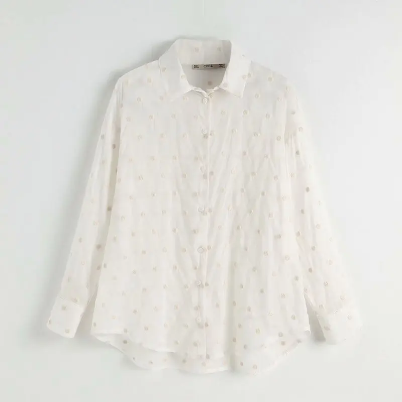 New arrival 1981-48-9627 European and American fashion embroidery dot embroidered blouses
New arrival 1981-48-9627 European and American fashion embroidery dot embroidered blouses