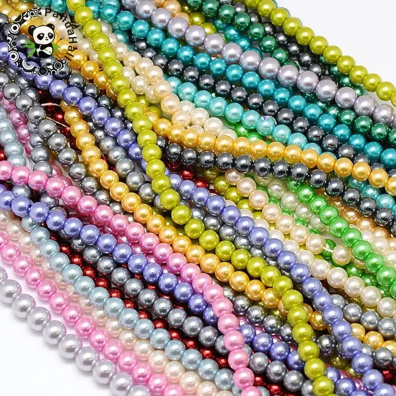 30Strands 4/6/8mm Mixed Color Environmental Dyed Glass Pearl Round Loose Jewelry Making DIY Bead Strands, Cotton Cord Threaded
30Strands 4/6/8mm Mixed Color Environmental Dyed Glass Pearl Round Loose Jewelry Making DIY Bead Strands, Cotton Cord Threaded