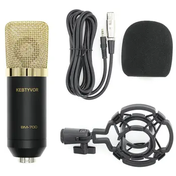 3 Color BM700 Dynamic Condenser Wired Microphone Mic Sound Studio for Recording with Shock Mount
3 Color BM700 Dynamic Condenser Wired Microphone Mic Sound Studio for Recording with Shock Mount