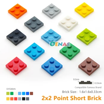 Moc plate 2x2 3022 Short Brick Blocks Classic Small Building Blocks DIY parts compatible Assembles Particles 160pcs/lot
Moc plate 2x2 3022 Short Brick Blocks Classic Small Building Blocks DIY parts compatible Assembles Particles 160pcs/lot