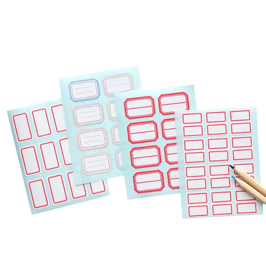 1pack/lot White Self Adhesive Stickers Name Label Stickers Student School Office Supply 4 selection
1pack/lot White Self Adhesive Stickers Name Label Stickers Student School Office Supply 4 selection