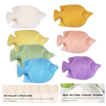 Face Body Cleaning Natural Konjac Sponge 100% Konjac Fiber Fish Shape Cosmetic Puff Soft Facial Skin Care Tool Bathroom Supplies
Face Body Cleaning Natural Konjac Sponge 100% Konjac Fiber Fish Shape Cosmetic Puff Soft Facial Skin Care Tool Bathroom Supplies