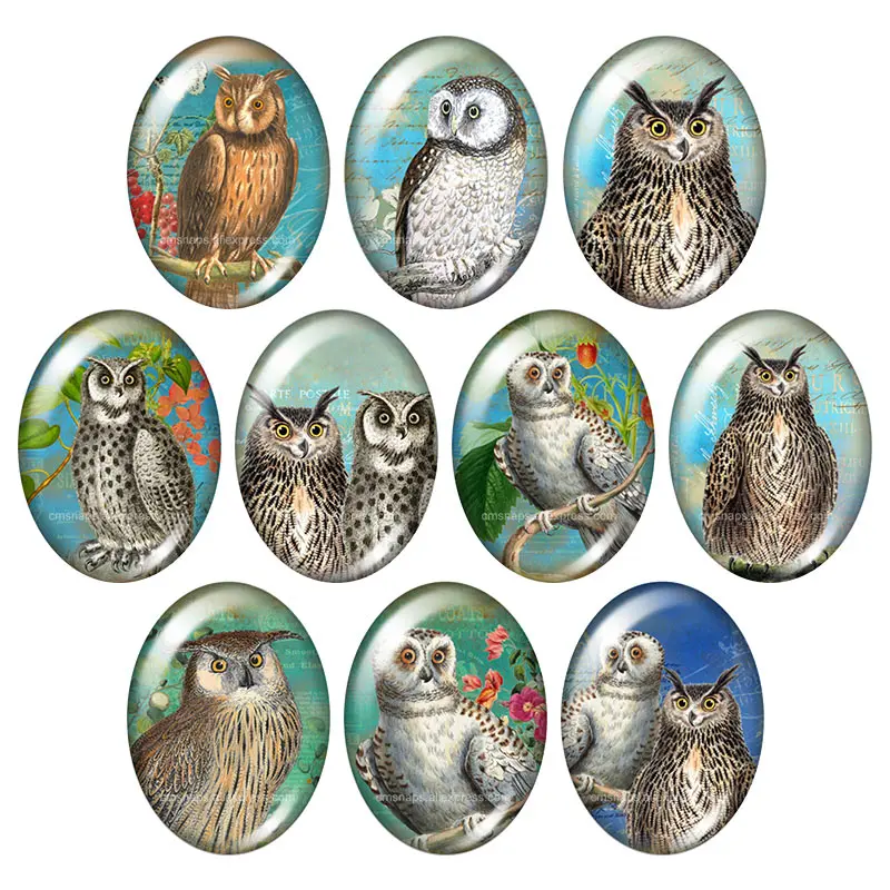Beauty Vintage Owl Birds Hope 10pcs 13x18mm/18x25mm/30x40mm mixed Oval photo glass cabochon demo flat back Jewelry findings
Beauty Vintage Owl Birds Hope 10pcs 13x18mm/18x25mm/30x40mm mixed Oval photo glass cabochon demo flat back Jewelry findings