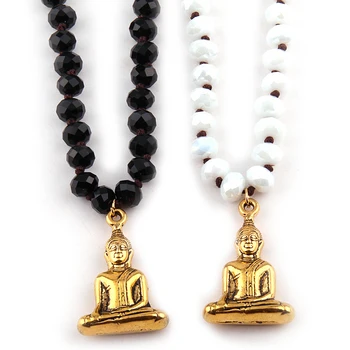 Fashion Bohemian Tribal Jewelry Black Crystal Glass Knotted Buddha Pendant Necklaces For Women Ethnic Necklace
Fashion Bohemian Tribal Jewelry Black Crystal Glass Knotted Buddha Pendant Necklaces For Women Ethnic Necklace
