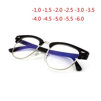 -0.5 -1.0 -1.5 -2.0 to -6.0 Rivet Finished Myopia Glasses Women Half Frame 1.56 Refractive Index Prescription Eyeglasses Men
-0.5 -1.0 -1.5 -2.0 to -6.0 Rivet Finished Myopia Glasses Women Half Frame 1.56 Refractive Index Prescription Eyeglasses Men