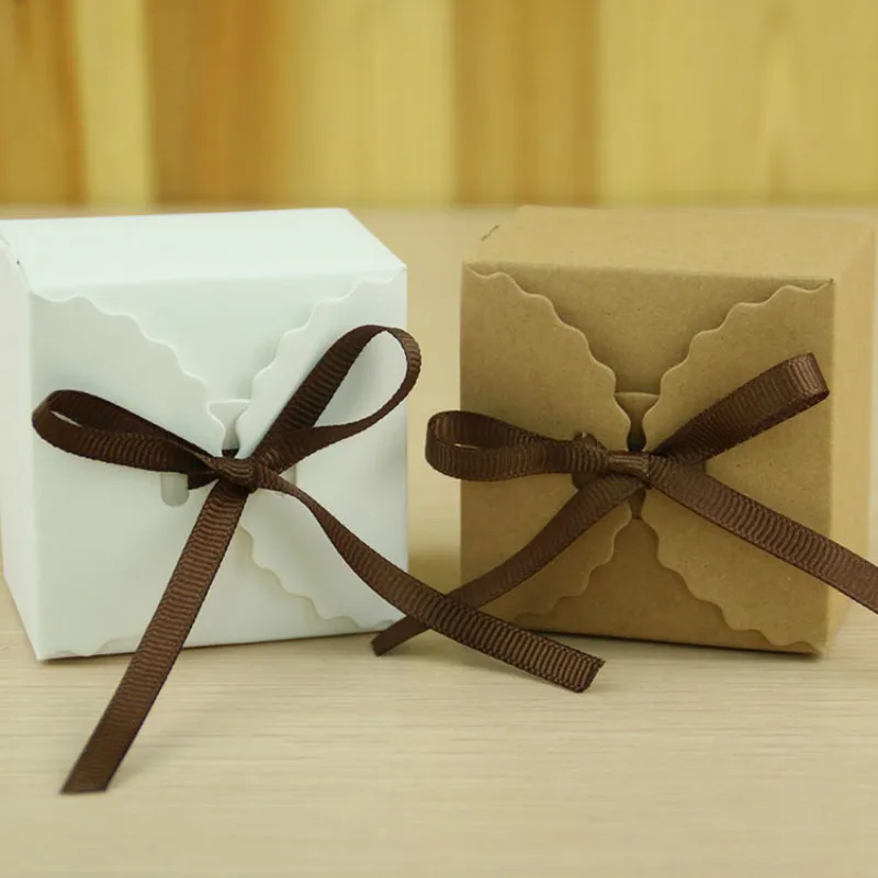 Image Wholesale Snak Box, Small Kraft Gift Box, Party Favor Box, Mini Kraft Paper Candy Cake Box, 50pcs lot