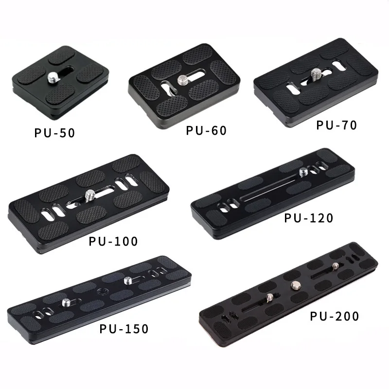PU series Aluminum Alloy Quick Release Plate Quick Release Plate with 1/4" Screw Mount For Tripod Ball Head & SLR camera
PU series Aluminum Alloy Quick Release Plate Quick Release Plate with 1/4" Screw Mount For Tripod Ball Head & SLR camera