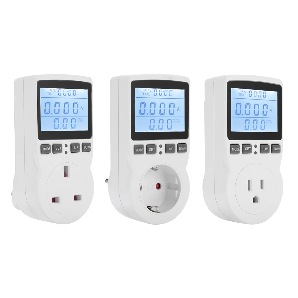 AC Power Meter Socket with Backlight Display Wattmeter Billing Socket Energy Meter Voltage Current Frequency Electricity Monitor
AC Power Meter Socket with Backlight Display Wattmeter Billing Socket Energy Meter Voltage Current Frequency Electricity Monitor