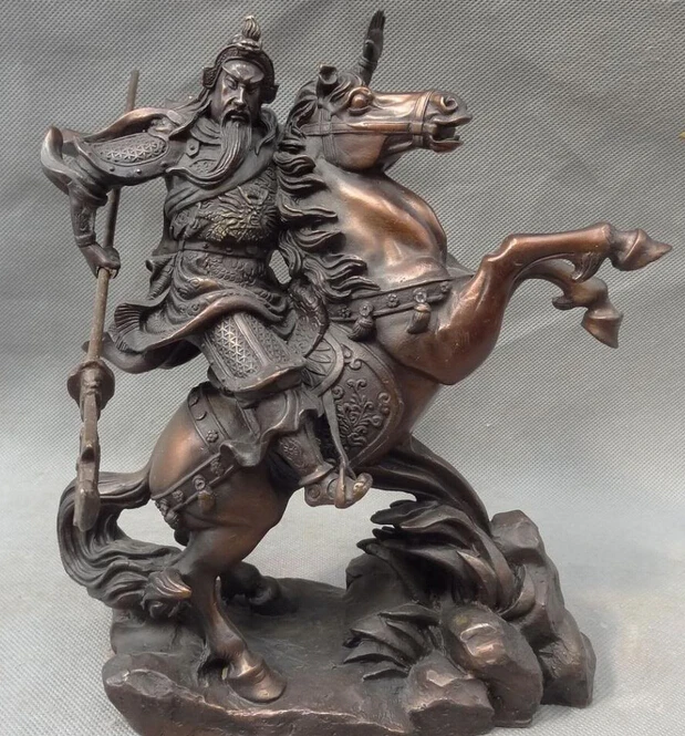 JP S0606 8" Chinese Pure Bronze Dragon Head Warrior Guan Gong Yu God Ride Horse Statue Discount 35%
JP S0606 8" Chinese Pure Bronze Dragon Head Warrior Guan Gong Yu God Ride Horse Statue Discount 35%