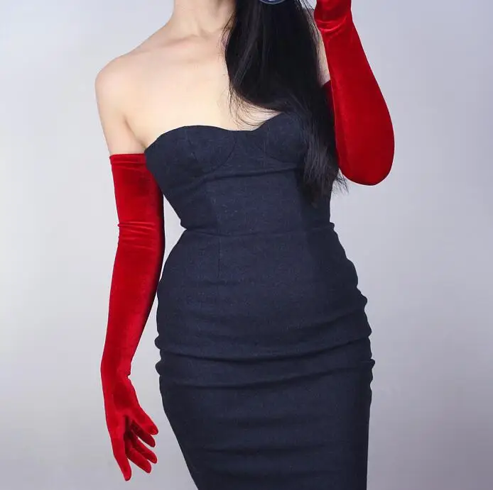 Women'a fashion sexy slim velvet touch screen glove lady's club performance formal party elastic long glove 60cm R591
Women'a fashion sexy slim velvet touch screen glove lady's club performance formal party elastic long glove 60cm R591
