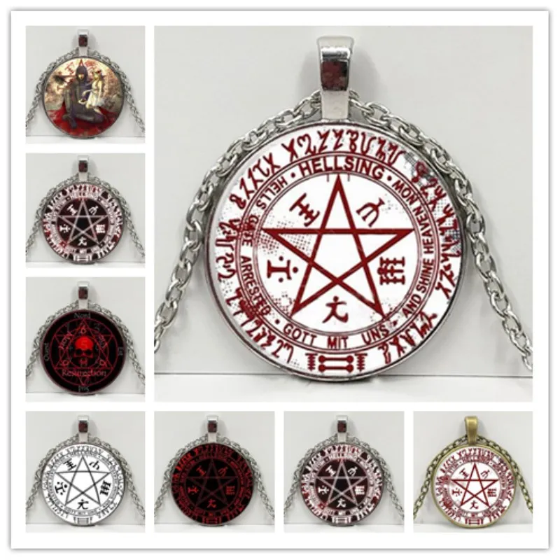 Hellsing Alucard Pentagram Necklace Glass Cabochon Hellsing Pentagram Statement Pendant Necklaces Wholesale
Hellsing Alucard Pentagram Necklace Glass Cabochon Hellsing Pentagram Statement Pendant Necklaces Wholesale