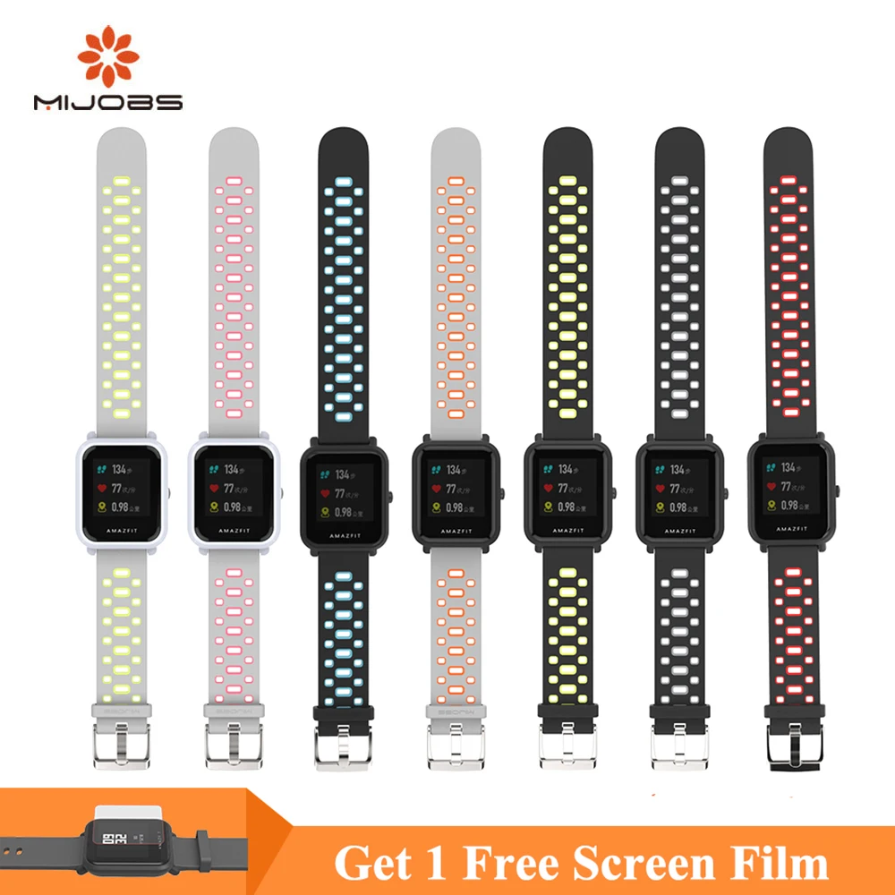 Mijobs Correa Strap for Huami Amazfit Bip Strap Silicone Wrist Straps for Xiaomi Huami Amazfit Bip BIT PACE Lite Youth 20mm
Mijobs Correa Strap for Huami Amazfit Bip Strap Silicone Wrist Straps for Xiaomi Huami Amazfit Bip BIT PACE Lite Youth 20mm