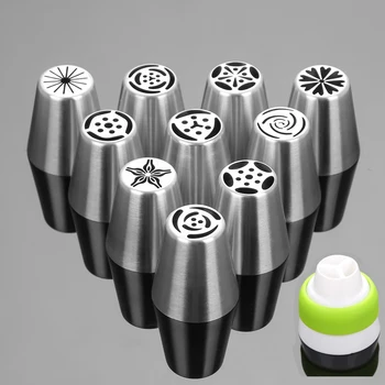 11PCS Stainless Steel Cake Nozzles Russian Pastry Tip Icing Piping Nozzle Decorating Tools Fondant Confectionery Sugarcraft
11PCS Stainless Steel Cake Nozzles Russian Pastry Tip Icing Piping Nozzle Decorating Tools Fondant Confectionery Sugarcraft