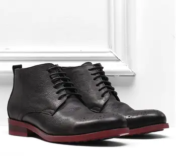 Lace-Up Men's Dress Oxfords Male Smart Casual Genuine Leather Carved Ankle Martin Boots Men's In elevator shoes Patchwork Sole
Lace-Up Men's Dress Oxfords Male Smart Casual Genuine Leather Carved Ankle Martin Boots Men's In elevator shoes Patchwork Sole