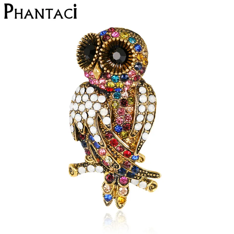 

New Arrival Vintage Big Owl Brooches For Women or Men Bouquet Vintage Wedding Hijab Scarf Pin Up Buckle Femininos Broches Bijoux