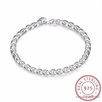 LEKANI Original 925 Silver Bracelets Simple Link Chain Bracelets Bangle For Men Women Jewelry Gift Good Quality
LEKANI Original 925 Silver Bracelets Simple Link Chain Bracelets Bangle For Men Women Jewelry Gift Good Quality