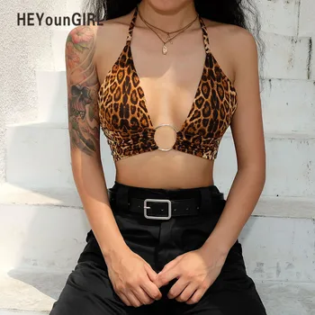HEYounGIRL Leopard Print Tank Tops Tees Sexy Halter Crop Top Women Sleeveless Cropped Top Backless Streetwear CropTop Summer
HEYounGIRL Leopard Print Tank Tops Tees Sexy Halter Crop Top Women Sleeveless Cropped Top Backless Streetwear CropTop Summer