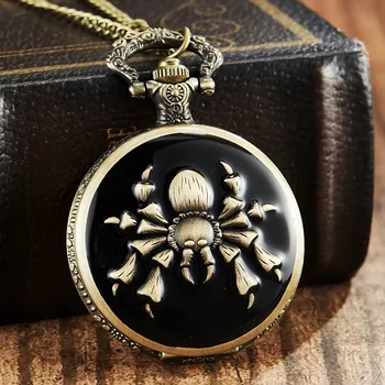 Spider Quartz Pocket Watch Black Scorpion Laser Engraved Necklace Chain Animal Icon Watches Men Bronze Antique Open Fob Clock
Spider Quartz Pocket Watch Black Scorpion Laser Engraved Necklace Chain Animal Icon Watches Men Bronze Antique Open Fob Clock