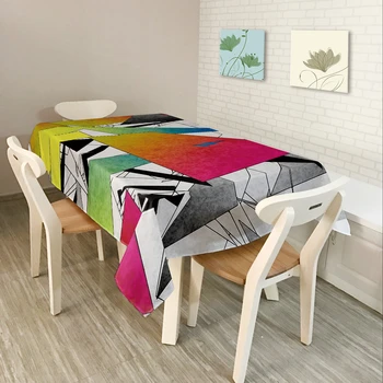 140cm * 180cm Polyester Tablecloth Colorful Stitching Stripe Pattern Thicken Cotton Dustproof Rectangular Table Cloth Home Decor
140cm * 180cm Polyester Tablecloth Colorful Stitching Stripe Pattern Thicken Cotton Dustproof Rectangular Table Cloth Home Decor