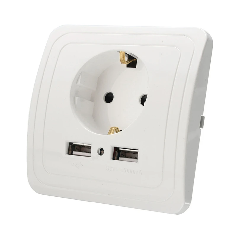 SOONHUA Multifunction Wall Charger 5V 2A Dual USB Port EU Plug Outlet Charger For Smart Phone Adapter With LED Indicator Light
SOONHUA Multifunction Wall Charger 5V 2A Dual USB Port EU Plug Outlet Charger For Smart Phone Adapter With LED Indicator Light