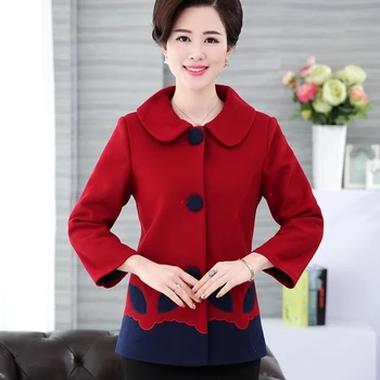 2018 New Middle-aged Women's Woolen Coat Spring Autumn Short Jacket Casual Plus Size Print Women Wool Coat A252
2018 New Middle-aged Women's Woolen Coat Spring Autumn Short Jacket Casual Plus Size Print Women Wool Coat A252