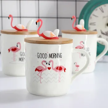 LOULONG 2018 Korean Cartoon Flamingo Ceramics Cup With Lid Bamboo Cover Spoon Zakka Glass Xicara Coffee Milk Mugs Tazas Gift Box
LOULONG 2018 Korean Cartoon Flamingo Ceramics Cup With Lid Bamboo Cover Spoon Zakka Glass Xicara Coffee Milk Mugs Tazas Gift Box