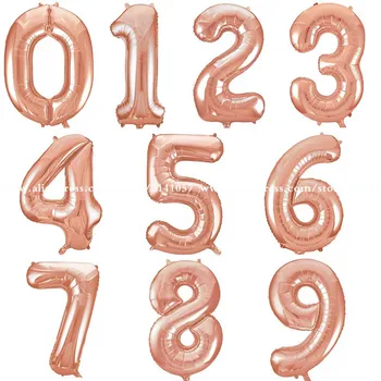 1pcs/lot New 16 Inch Rose Gold Digit Foil Number Balloons Number Air Balloon Wedding Birthday Decorations Event Party Supplies 
1pcs/lot New 16 Inch Rose Gold Digit Foil Number Balloons Number Air Balloon Wedding Birthday Decorations Event Party Supplies