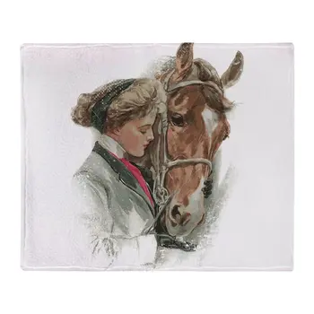 Vintage Girl And Horse Soft Fleece Throw Blanket Soft Flannel Blanket to on for the sofa/Bed/Car Portable Plaids
Vintage Girl And Horse Soft Fleece Throw Blanket Soft Flannel Blanket to on for the sofa/Bed/Car Portable Plaids