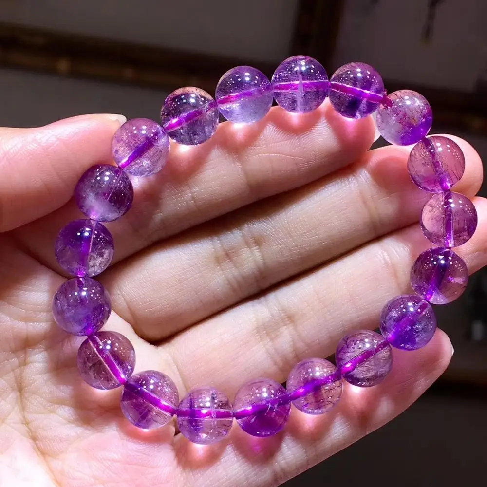 10mm Genuine Natural Purple Rutilated Quartz Super Seven 7 Crystal Round Beads Bracelet Women Men AAAAAA Certificate
10mm Genuine Natural Purple Rutilated Quartz Super Seven 7 Crystal Round Beads Bracelet Women Men AAAAAA Certificate