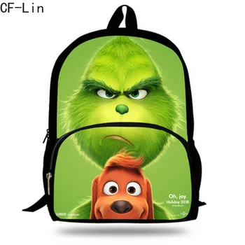 16-inch Hot Sale Cartoon Print Bag For Girls Boys The Grinch Backpack For School Kids Bookbags For Students Children Casual Bags
16-inch Hot Sale Cartoon Print Bag For Girls Boys The Grinch Backpack For School Kids Bookbags For Students Children Casual Bags