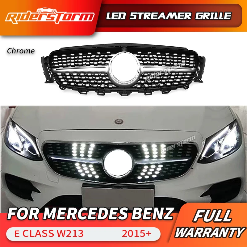 For E Class Grill W213 Diamond Grille LED DRL grid Front Mesh Auto Part For E200 E250 E300 2015+ front grille front bumper grill
For E Class Grill W213 Diamond Grille LED DRL grid Front Mesh Auto Part For E200 E250 E300 2015+ front grille front bumper grill