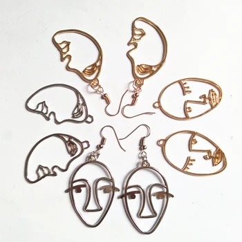 12pair/lot KC Gold Silver Face Design Drop Earrings Hollow-out Face Earrings Handmade Metallic Earrings Friendly Jewelry
12pair/lot KC Gold Silver Face Design Drop Earrings Hollow-out Face Earrings Handmade Metallic Earrings Friendly Jewelry