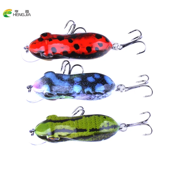 HENGJIA Hot Sale 3pcs 60mm 10g Bionic Frog Fishing Lures Hard Fish Artificial Fishing Crank Bait Lures 3 Colors 
HENGJIA Hot Sale 3pcs 60mm 10g Bionic Frog Fishing Lures Hard Fish Artificial Fishing Crank Bait Lures 3 Colors