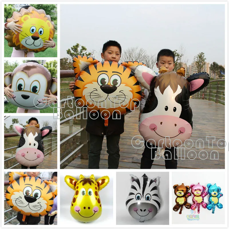 30inch Largest size 50pcs/lot Lion & monkey & zebra & deer /cow /tiger Head Helium Foil Balloons Animal Ballons for theme party
30inch Largest size 50pcs/lot Lion & monkey & zebra & deer /cow /tiger Head Helium Foil Balloons Animal Ballons for theme party