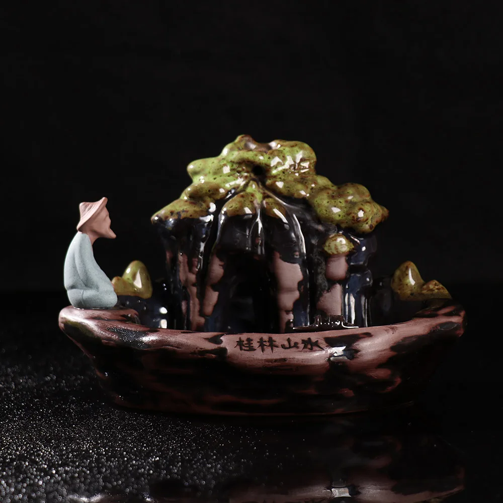 Ceramic Backflow Incense Burner Smoke Waterfall Incense Rockery Fragrant Mountain Water Artistic Conception Aromatherapy Censer
Ceramic Backflow Incense Burner Smoke Waterfall Incense Rockery Fragrant Mountain Water Artistic Conception Aromatherapy Censer