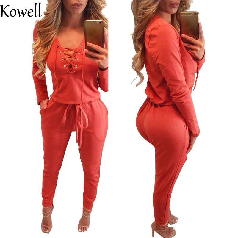 Kowell 2018 New Style Fashion Autumn Sexy Women Jumpsuits Deep V-Neck Long Sleeve Irregularity Jumpsuits
Kowell 2018 New Style Fashion Autumn Sexy Women Jumpsuits Deep V-Neck Long Sleeve Irregularity Jumpsuits