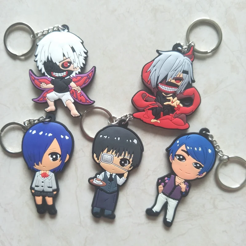 Anime Tokyo Ghoul Kaneki Ken PVC key chains Kirishima Toka Shuu Tsukiyama cute funny pendant keyrings Llaveros Accessories gifts
Anime Tokyo Ghoul Kaneki Ken PVC key chains Kirishima Toka Shuu Tsukiyama cute funny pendant keyrings Llaveros Accessories gifts