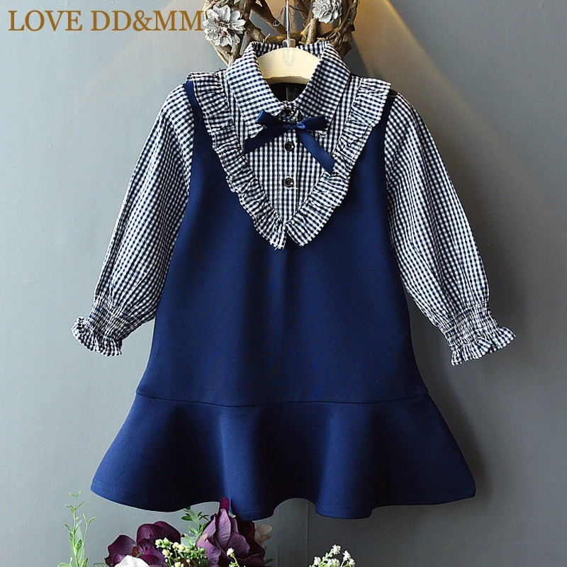 LOVE DD&MM Girls Dresses 2019 Spring New Children's Clothing Girls Fashion Long-Sleeved Plaid Stitching Ruffle Bow Dress
LOVE DD&MM Girls Dresses 2019 Spring New Children's Clothing Girls Fashion Long-Sleeved Plaid Stitching Ruffle Bow Dress