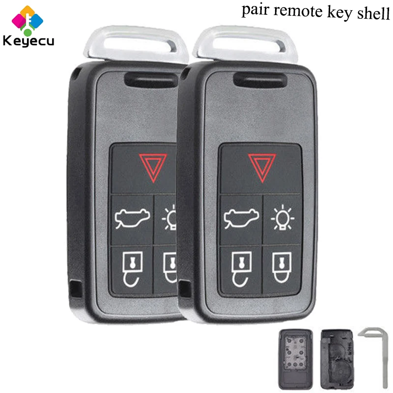 KEYECU Pair Smart Remote Control Car Key Shell Cover Case With 5 Buttons - FOB for Volvo S60 V60 S70 V70 XC60 XC70 KR55WK49264
KEYECU Pair Smart Remote Control Car Key Shell Cover Case With 5 Buttons - FOB for Volvo S60 V60 S70 V70 XC60 XC70 KR55WK49264